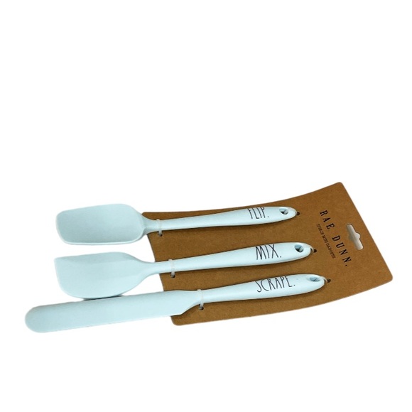 NEW Rae Dunn FLIP, MIX, SCRAPE Mini Utensil/Gadgets Set/3 💙👩‍🍳💙 - Picture 5 of 6